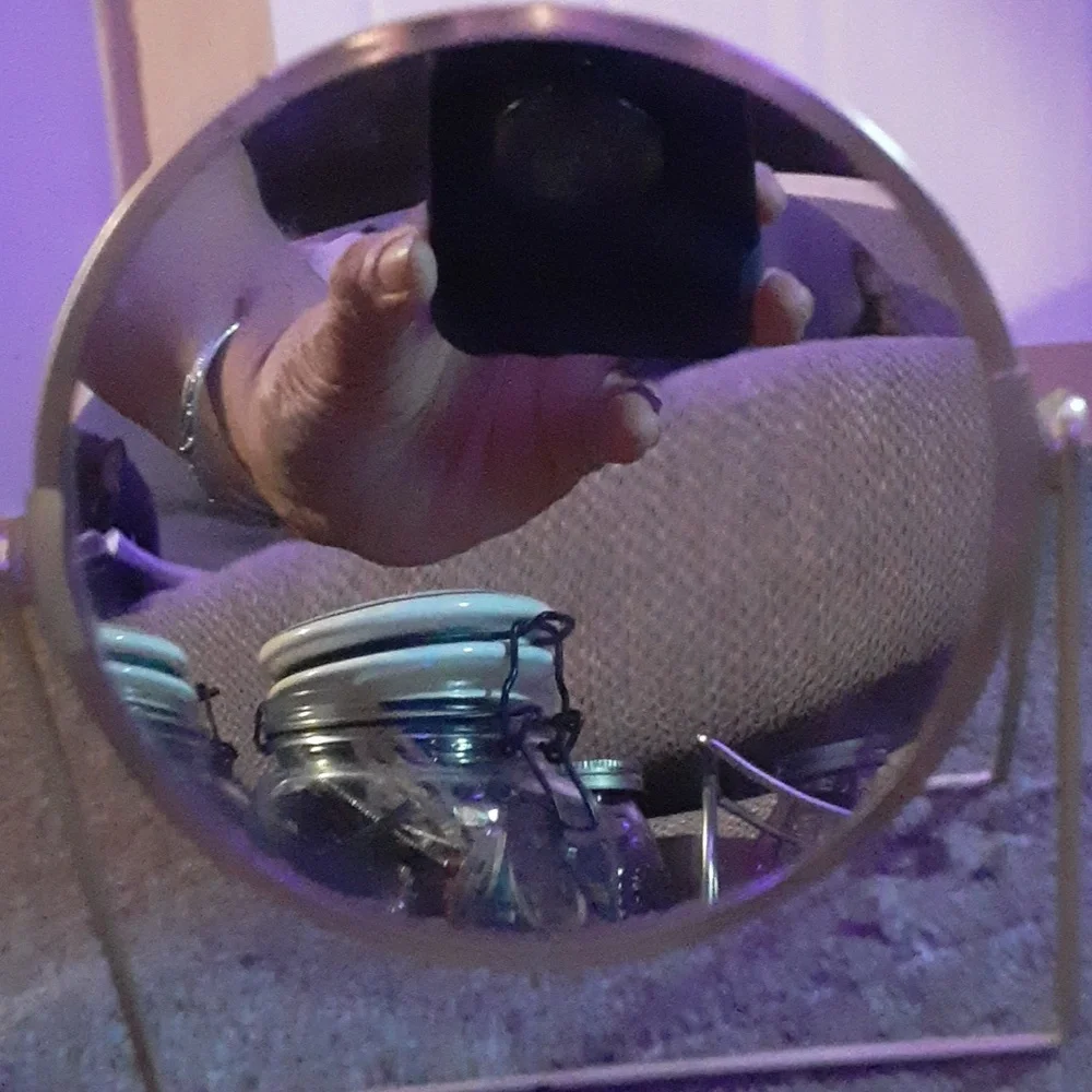 Magnified makeup mirror